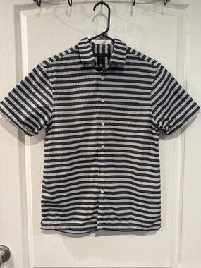 Marc by Marc Jacobs Shrunken Fit Shirt Mens XS Striped Short Sleeve Cotton